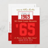 Aangepaste Class Reunion Save-the-Date Aankondigin Aankondigingskaart (Voorkant / Achterkant)