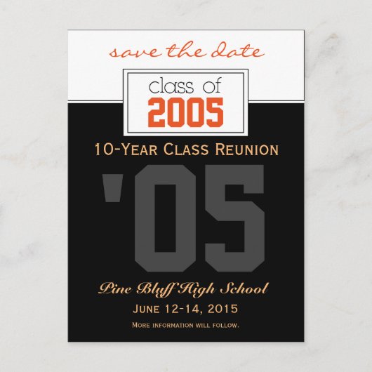 Aangepaste Class Reunion Save-the-Date Aankondigin Aankondigingskaart (Voorkant)