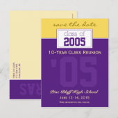 Aangepaste Class Reunion Save-the-Date Aankondigin Aankondigingskaart (Voorkant / Achterkant)
