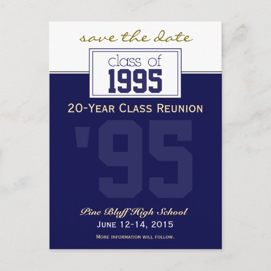 Aangepaste Class Reunion Save-the-Date Aankondigin Aankondigingskaart (Voorkant)
