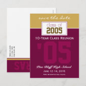 Aangepaste Class Reunion Save-the-Date Aankondigin Aankondigingskaart (Voorkant / Achterkant)