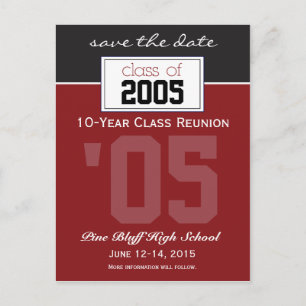 Aangepaste Class Reunion Save-the-Date Aankondigin Aankondigingskaart