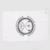 Aangepaste Classic Golf Club Name Golfhanddoek (Horizontaal)