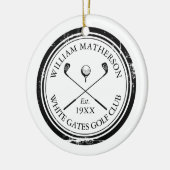 Aangepaste Classic Golf Club Name Keramisch Ornament (Links)