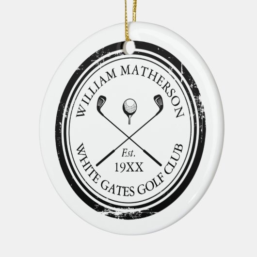 Aangepaste Classic Golf Club Name Keramisch Ornament (Links)