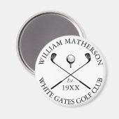 Aangepaste Classic Golf Club Name Magneet (Voorkant / Achterkant)