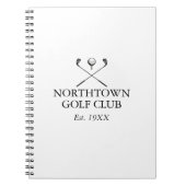 Aangepaste Classic Golf Club Name Notitieboek (Voorkant)