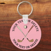 Aangepaste Classic Golf Golfer Sleutelhanger (Voorkant)