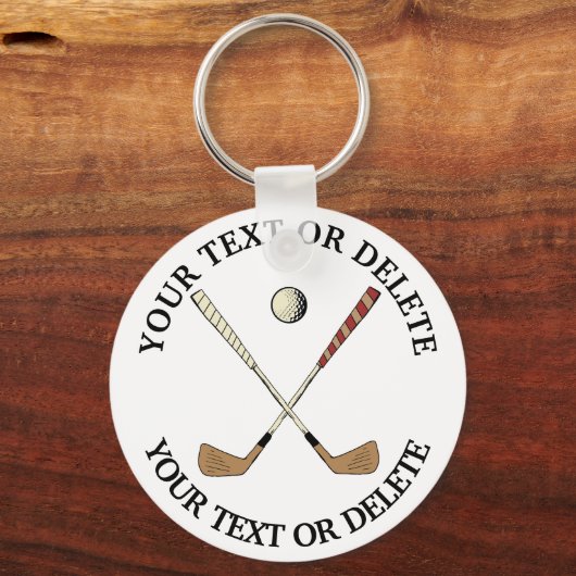 Aangepaste  Classic Golf Golfer Sleutelhanger (Voorkant)