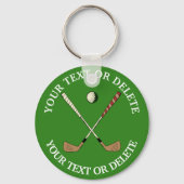 Aangepaste Classic Golf Green Sleutelhanger (Voorkant)