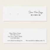 Aangepaste Classic Mini Post/Stud Oorbel Display K Visitekaartjes (Voorkant /achterkant)