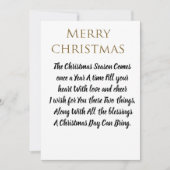 Aangepaste Classic Uw eigen Merry Christmas-Kaarte Feestdagenkaart (Voorkant)