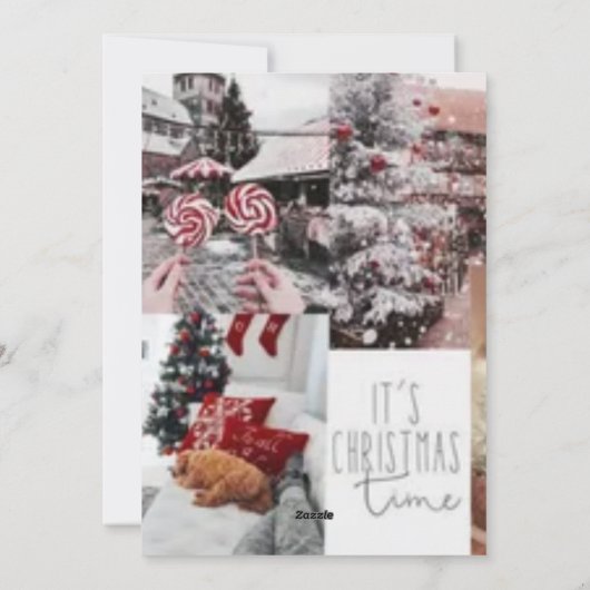 Aangepaste Classic Uw eigen Merry Christmas-Kaarte Feestdagenkaart (Achterkant)