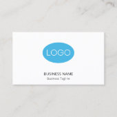 Aangepaste Classic White Business Logo Visitekaartje (Voorkant)