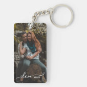 Aangepaste Classy Elegant Koppel Foto Liefde Citaa Sleutelhanger (achterkant)