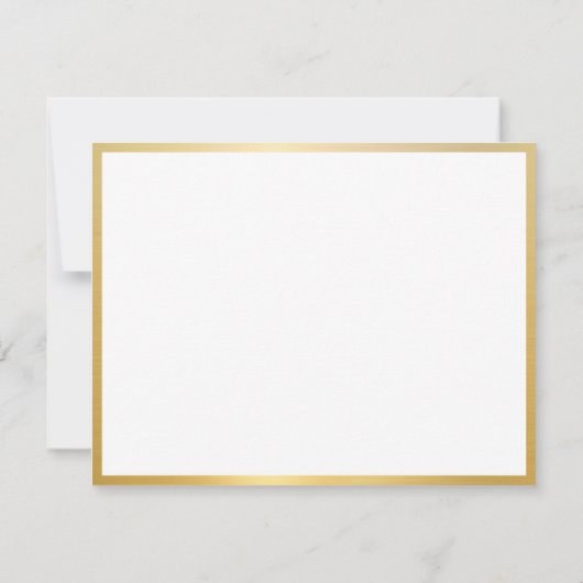 Aangepaste Classy Handgeschreven Script Gold Elega Notitiekaartje (Achterkant)