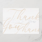 Aangepaste Classy Modern Taupe Silver Chic Harteli Folie Feestdagenkaart (Voorkant)