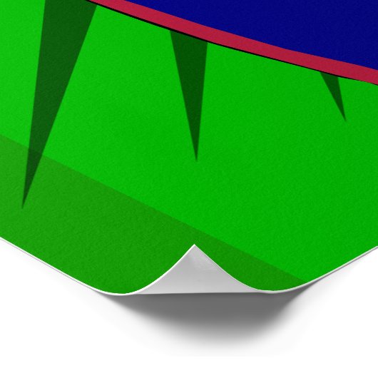 Aangepaste clausule en blauw Football Voetbal Jers Poster (Hoek)