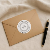 Aangepaste Clear Monogrammed Naam Ronde Retour Adr Sticker