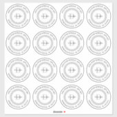 Aangepaste Clear Monogrammed Naam Ronde Retour Adr Sticker (Vel)