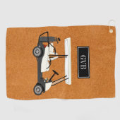 Aangepaste Clip-on Golf-handdoek met Initialen Golfhanddoek (Horizontaal)