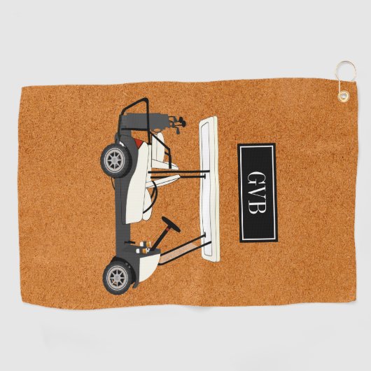 Aangepaste Clip-on Golf-handdoek met Initialen Golfhanddoek (Horizontaal)