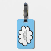 Aangepaste cloud op een string bagagelabel (Achterkant verticaal)