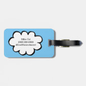 Aangepaste cloud op een string bagagelabel (Achterkant horizontaal)