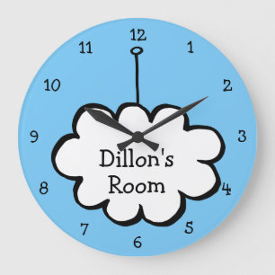 Aangepaste cloud op een string grote klok