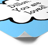 Aangepaste cloud op een string poster (Hoek)