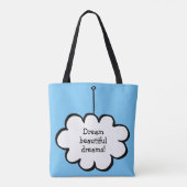 Aangepaste cloud op een string tote bag (Achterkant)