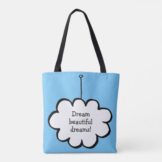 Aangepaste cloud op een string tote bag (Achterkant)