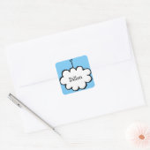 Aangepaste cloud op een string vierkante sticker (Envelop)