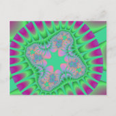 Aangepaste Clover Green Flower Ansichtkaarten Briefkaart (Voorkant)