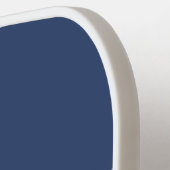 Aangepaste Club Name Monogrammed White Navy Blue P Pickleball Paddle (Links Detail)