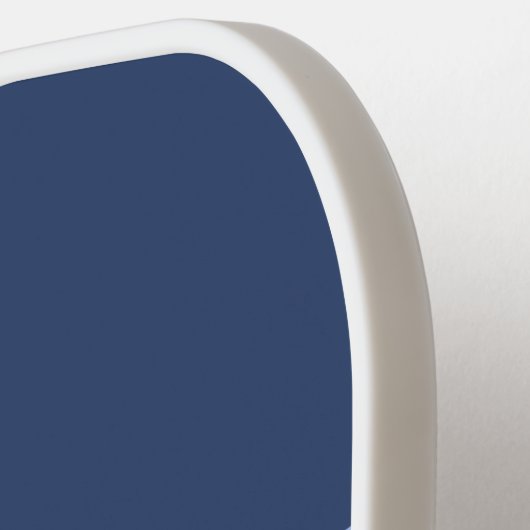 Aangepaste Club Name Monogrammed White Navy Blue P Pickleball Paddle (Links Detail)