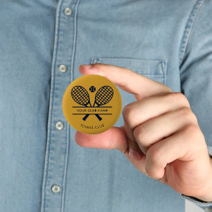 Aangepaste clubnaam Lawn Tennis Iconen Sport Ronde Button 5,7 Cm