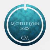 Aangepaste CM Cape May NJ Beach Kerstmis Metalen Ornament (Achterkant)