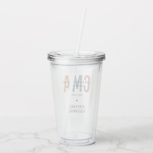 Aangepaste CMA Certified Medical Assistant Acryl Drinkbeker (Achterkant)