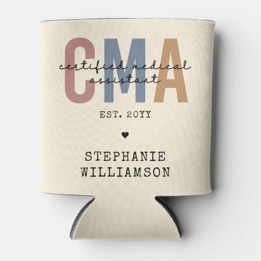 Aangepaste CMA Certified Medical Assistant Blikjeskoeler (Voorkant)