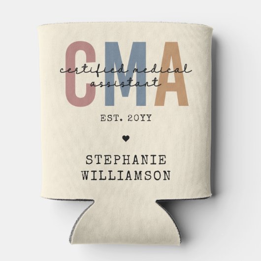 Aangepaste CMA Certified Medical Assistant Blikjeskoeler (Achterkant)