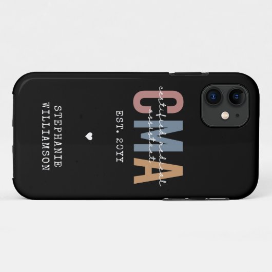 Aangepaste CMA Certified Medical Assistant Case-Mate iPhone Case (Achterkant (horizontaal))