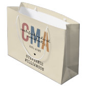 Aangepaste CMA Certified Medical Assistant Groot Cadeauzakje (Achterkant Gekanteld)