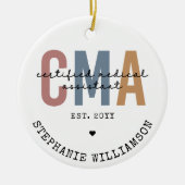 Aangepaste CMA Certified Medical Assistant Keramisch Ornament (Voorkant)