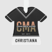 Aangepaste CMA Certified Medical Assistant Leopard Ornament (voorkant)