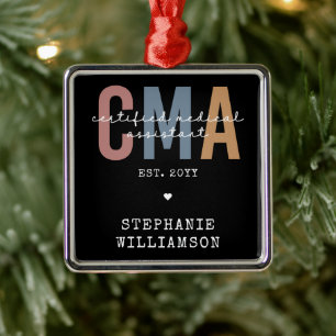 Aangepaste CMA Certified Medical Assistant Metalen Ornament
