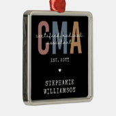Aangepaste CMA Certified Medical Assistant Metalen Ornament (Rechts)