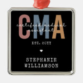 Aangepaste CMA Certified Medical Assistant Metalen Ornament (Voorkant)