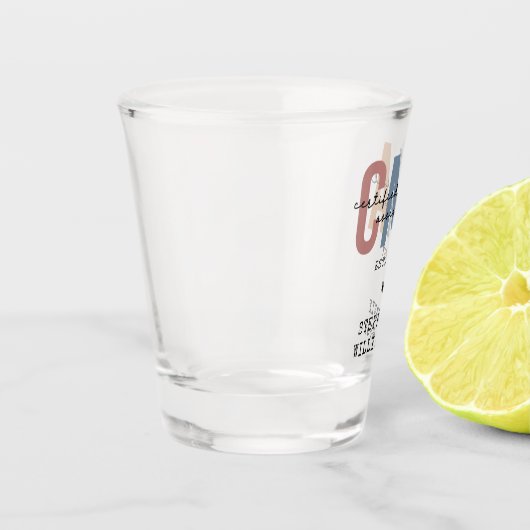 Aangepaste CMA Certified Medical Assistant Shot Glas (Links)