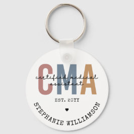 Aangepaste CMA Certified Medical Assistant Sleutelhanger